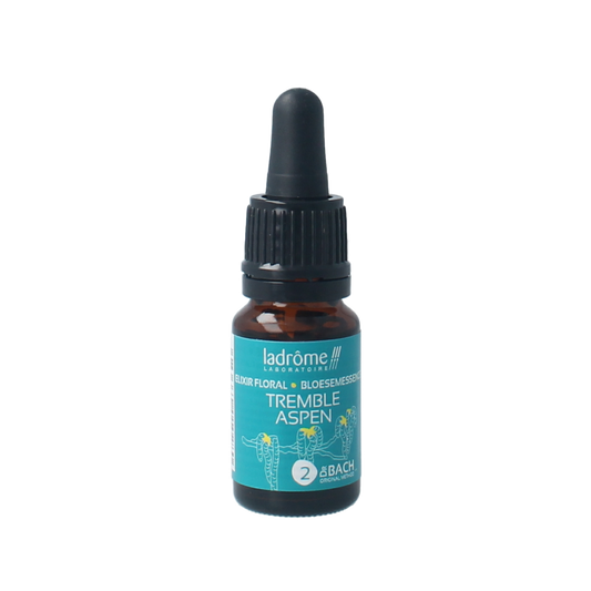 Ladrome Aspen bio herbal supplement in a 10ml bottle, part of Ladrome Kruidenpreparaten collection, shown in the image.