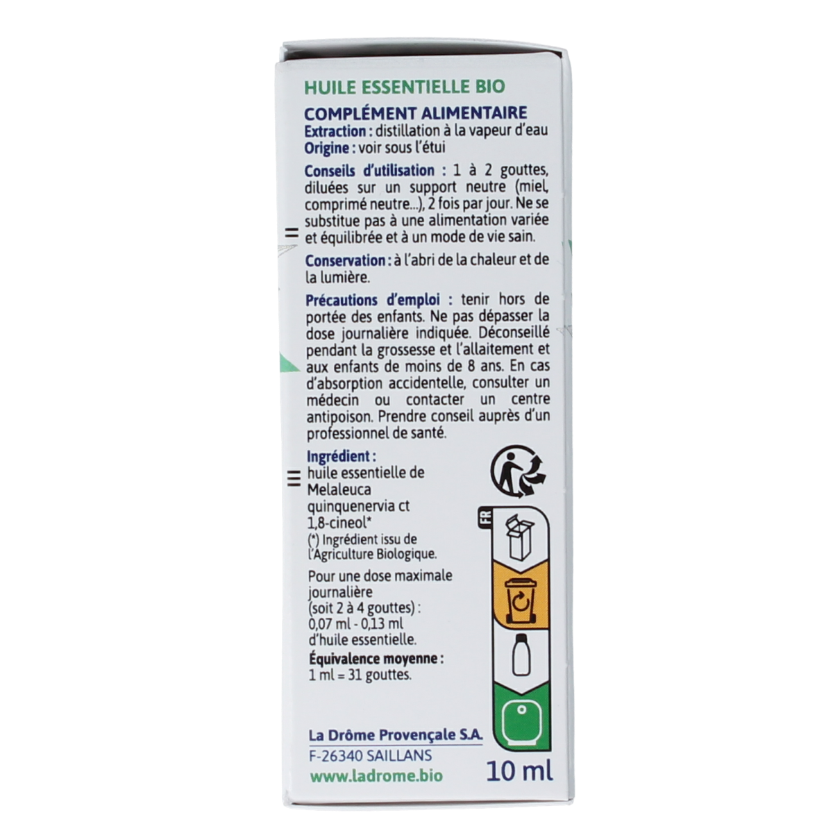 Ladrome Niaouli olie 10.00 Milliliter
