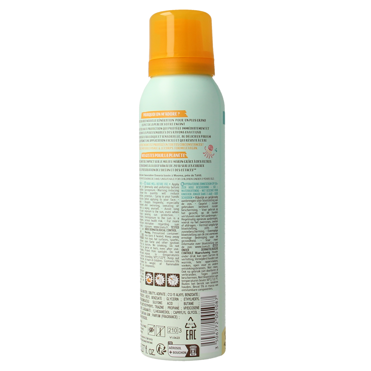 Lovea Mousse kids SPF50+ very high protection 150.00 Milliliter