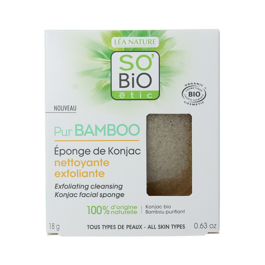 So Bio Etic Bamboo konjac sponge 1.00 Stuks