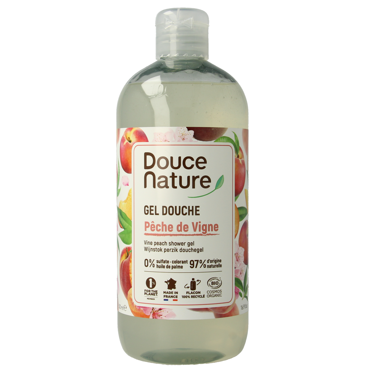 Douce Nature Douchegel perzik 500.00 Milliliter
