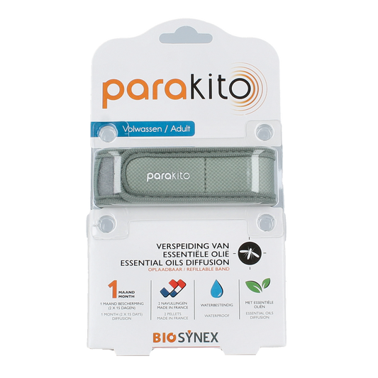 Parakito Anti mug armband volwassenen kaki 1.00 Stuks