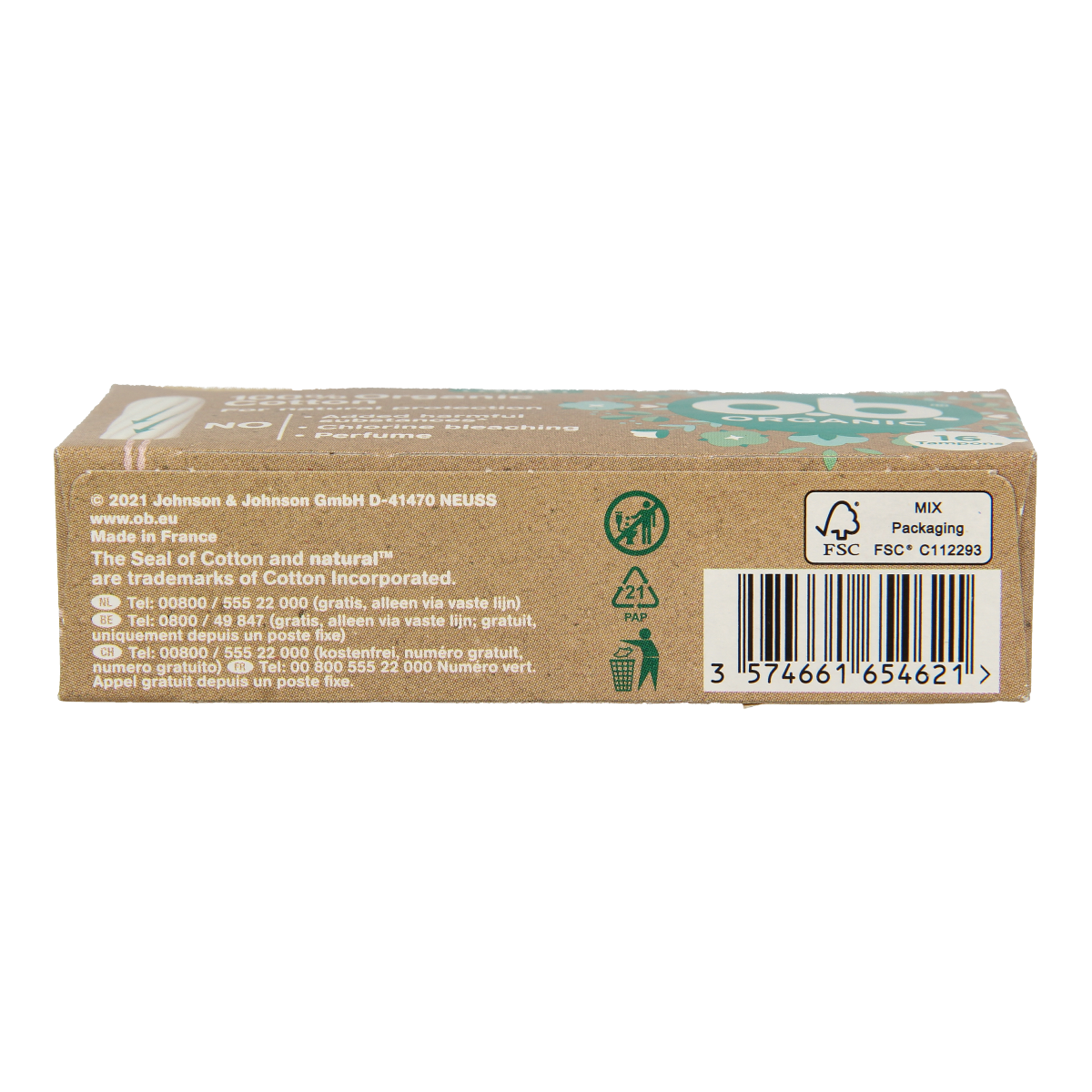OB Tampons organic normal 16.00 Stuks