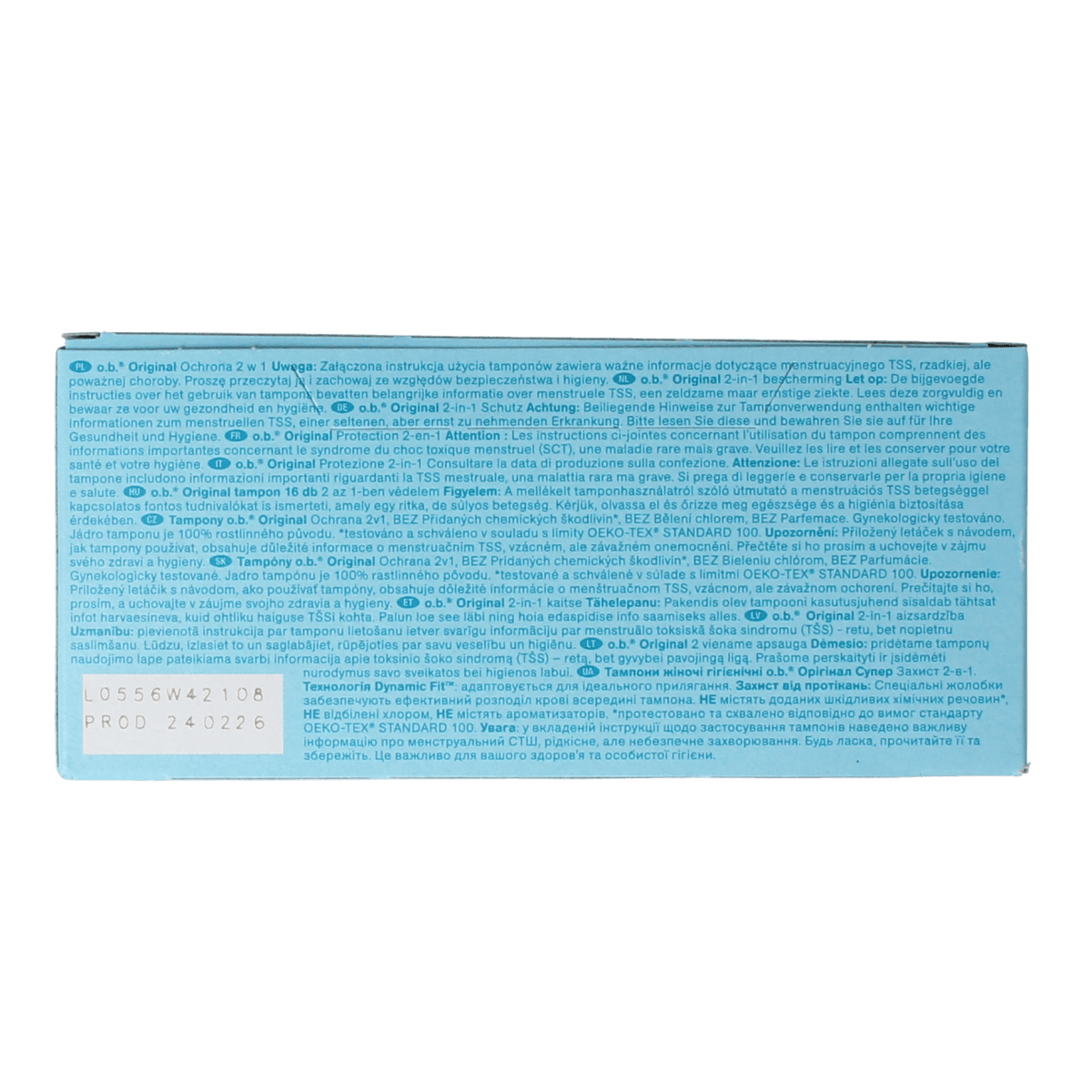 OB Damesverband en Tampons 16.00 Stuks OB Tampons original dynamic fit super 16.00 Stuks