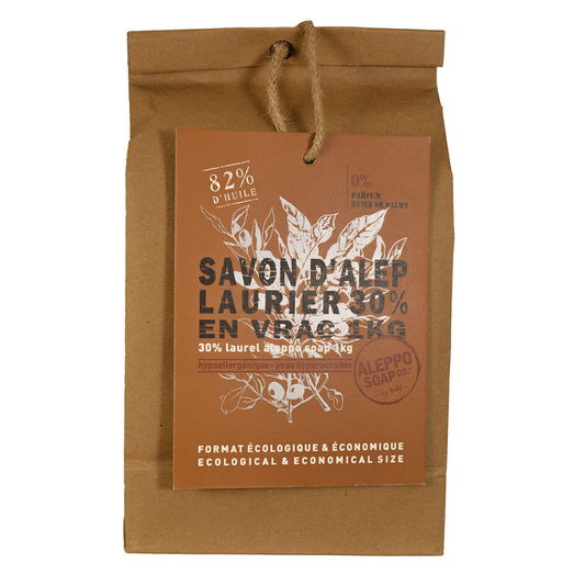Aleppo Soap Co Zeep 30% laurier stukken 1.00 Kilogram