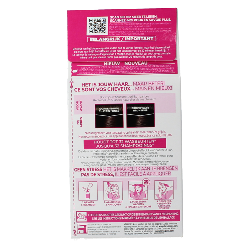 Casting Creme Gloss 300 Dark Delight hair dye kit, featuring a dark brown shade for vibrant, natural-looking hair coloring.