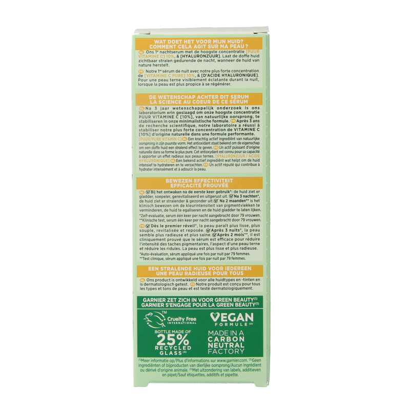 Garnier SkinActive nachtserum vitamine C hyaluronzuur 30 Milliliter