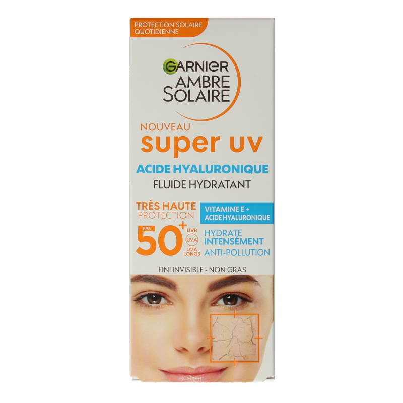 Ambre Solaire Fluid hyaluronzuur super UV SPF50+ 40 Milliliter