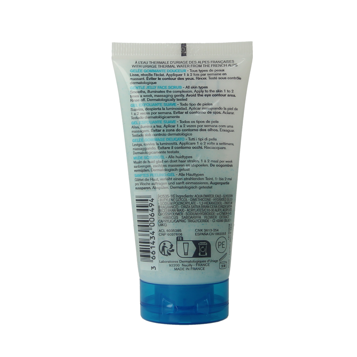 Uriage Thermaal Water Scrub gezicht, 50ml, gezichtsverzorging with gentle exfoliating particles and hydrating thermal water.