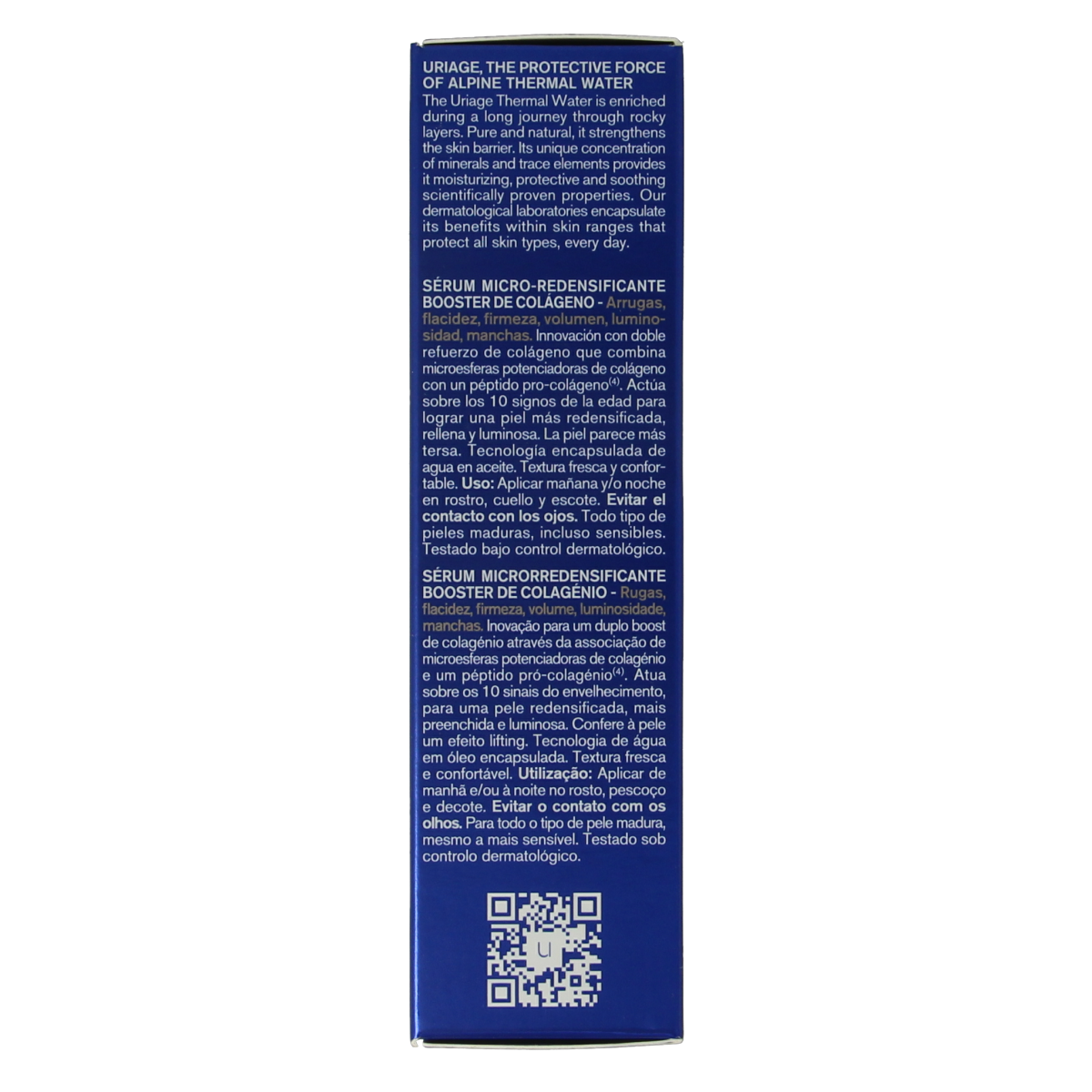 Uriage Age Absolu CollagenBooster facial serum in 30ml bottle, focused on skincare and anti-aging treatment.