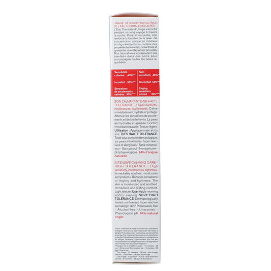 Uriage Tolederm Control verzachtende gezichtsverzorging in 40 ml tube, soothing skincare for sensitive skin.