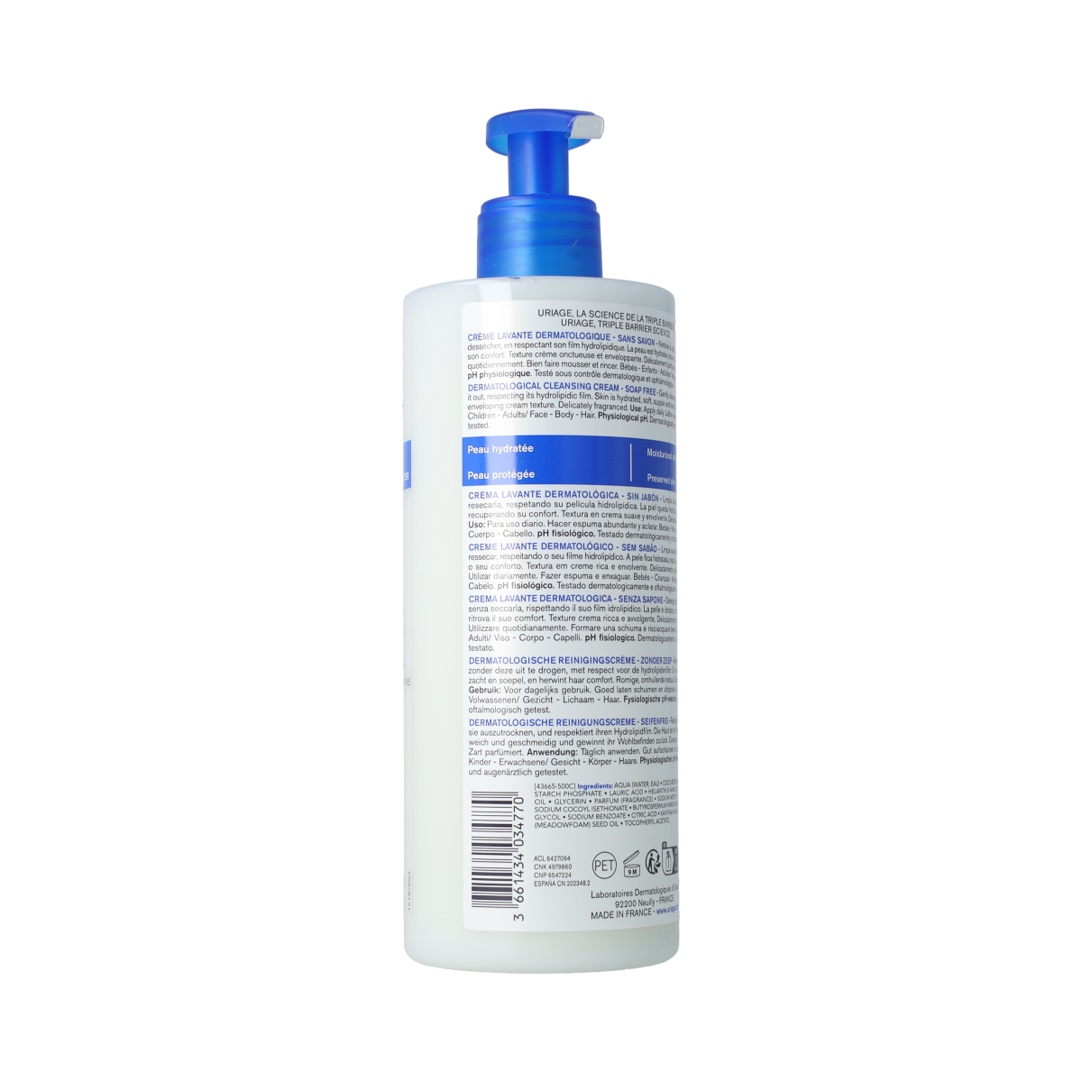 Uriage DERM-PHY dermatological cleansing cream 500.00 Milliliter