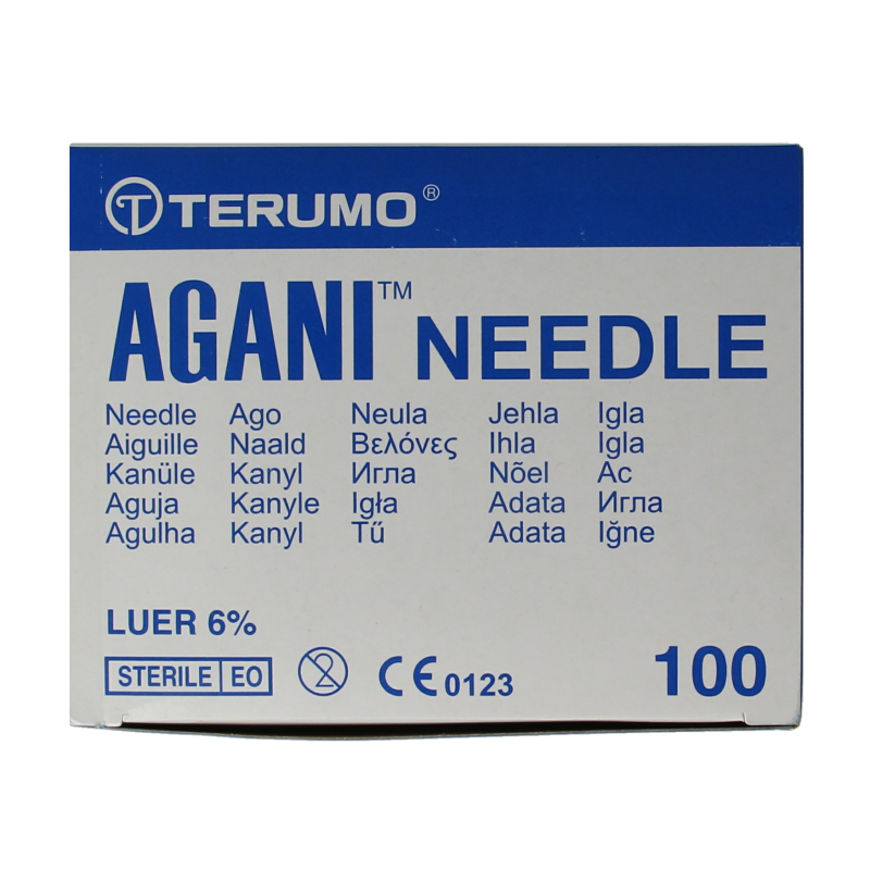 Terumo Injectienaald 38 x 0.9 agani 100 Stuks