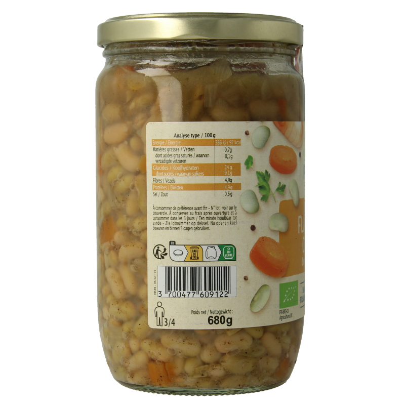 Primeal Bereide groene bonen bio 680 Gram