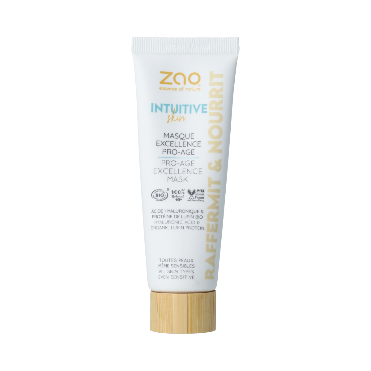 ZAO Pro-Age Excellence Mask in a 50ml jar, featuring natural facial skincare with a sleek packaging design.