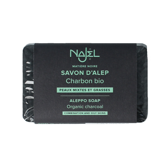 Najel Aleppo Aleppo olijfzeep met charcoal 100.00 Gram