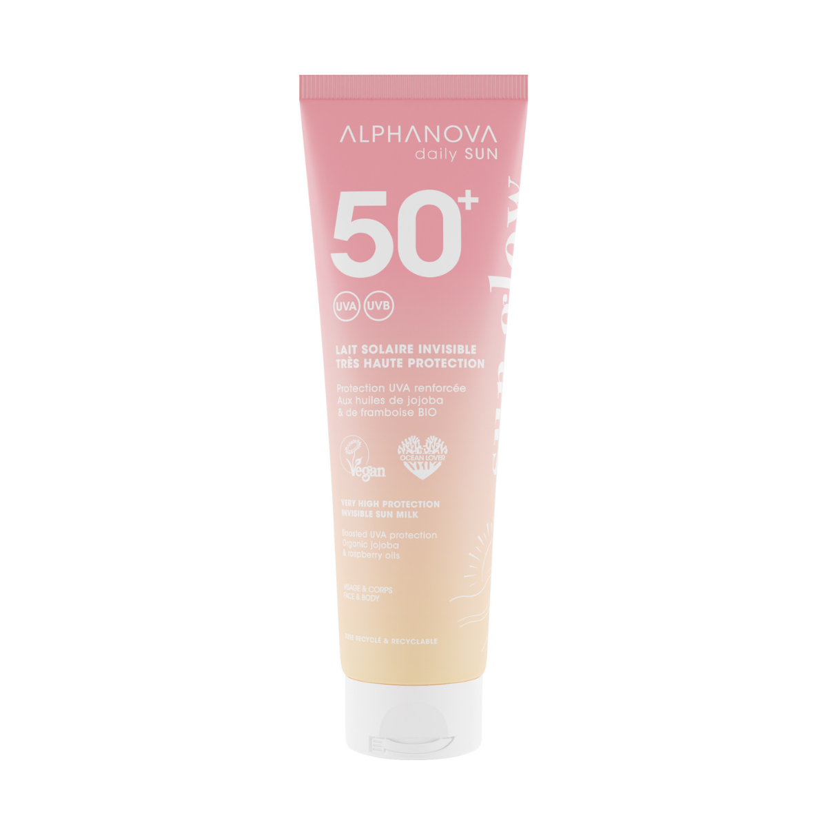 Alphanova Sun Invisible sun milk sun glow bio SPF50 150 Milliliter