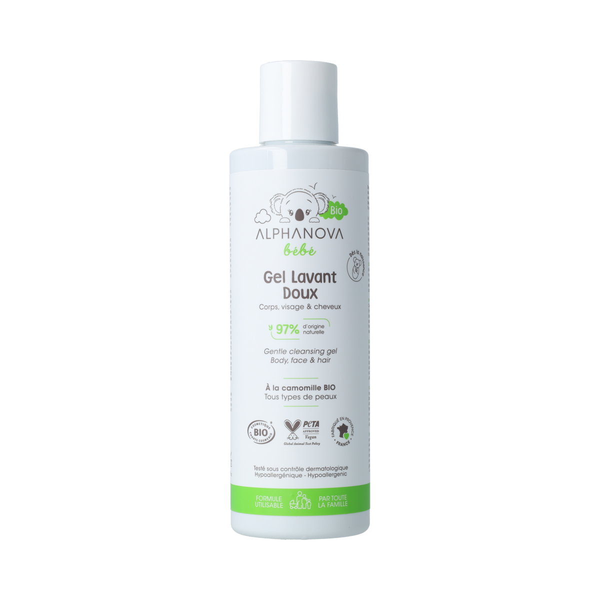 Alphanova Bebe Cleansing Gel body face hair 200.00 Milliliter