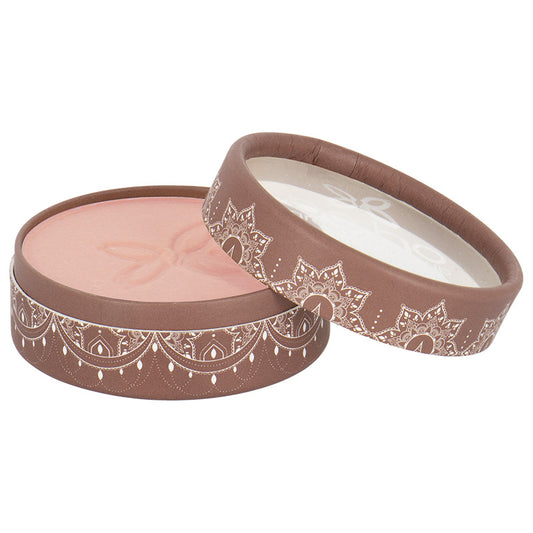 Boho Green Makeup Rose Blush 04 in a 4.50g compact, natural green makeup with a rosy pink shade for a soft blush look.