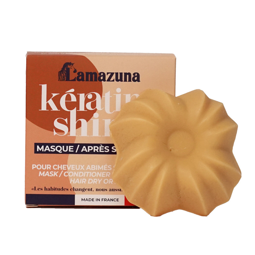 Lamazuna keratin shine bio hair mask and conditioner for hair care, 71g, natural hair treatment and shine booster