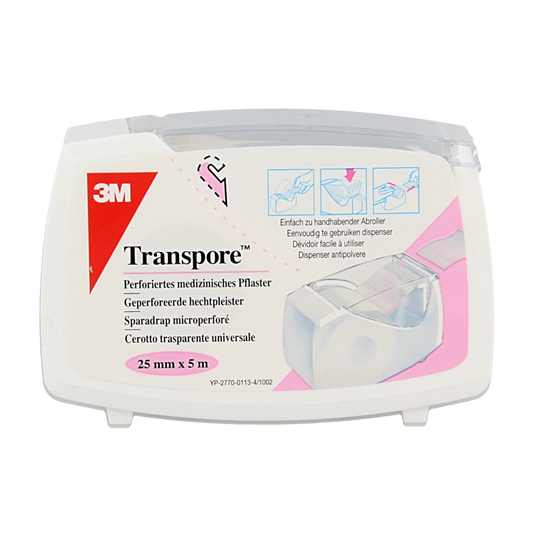 3M Pleisters en Tape 1 Stuks 3M Transpore hechtpleister 5m x 25mm 1 Stuks