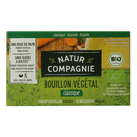 Natur Compagnie Groentebouillonblokjes met zout bio 84.00 Gram