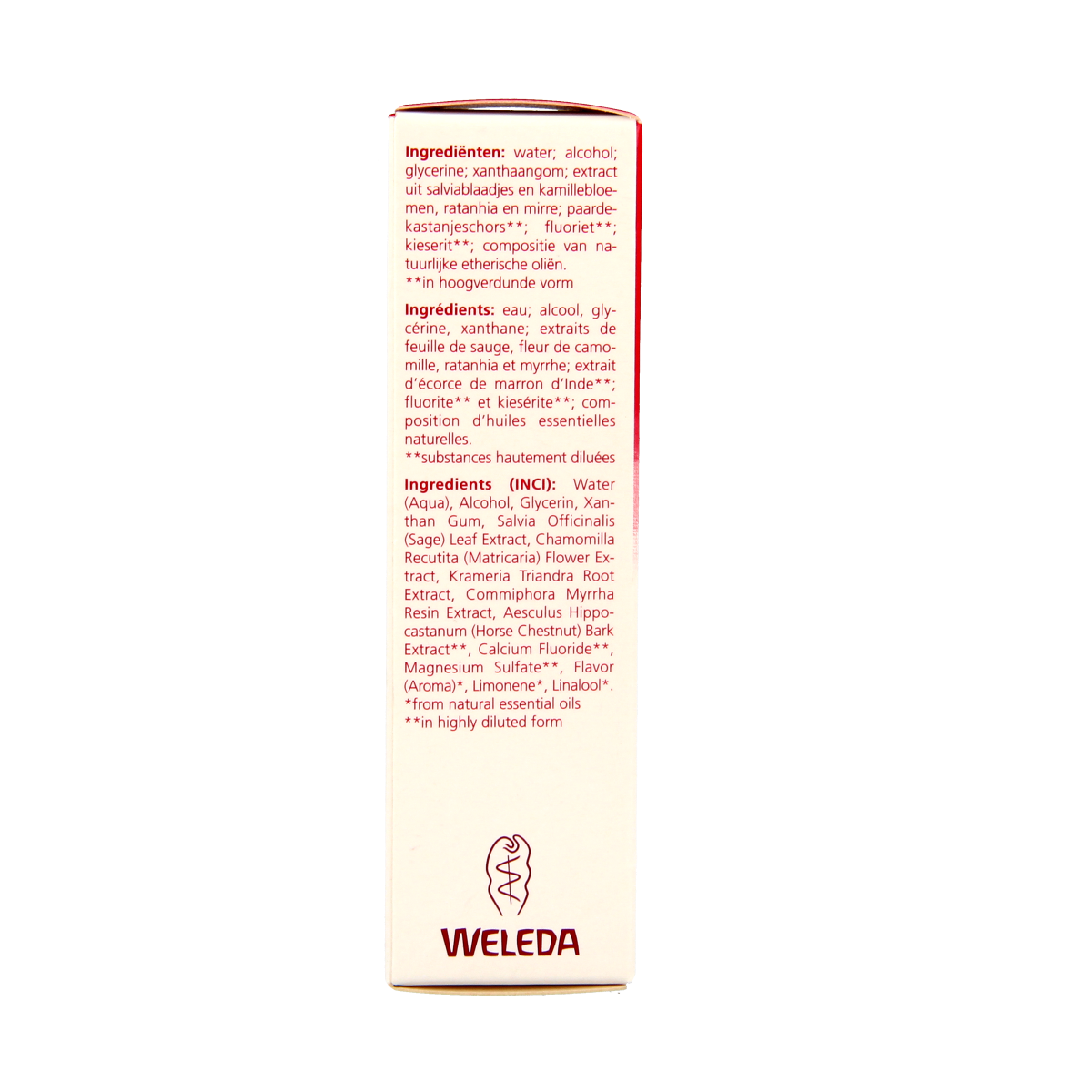 Weleda Oral Care Tandvlees Balsem 30ml, natural mouth hygiene product with soothing balm for gums.