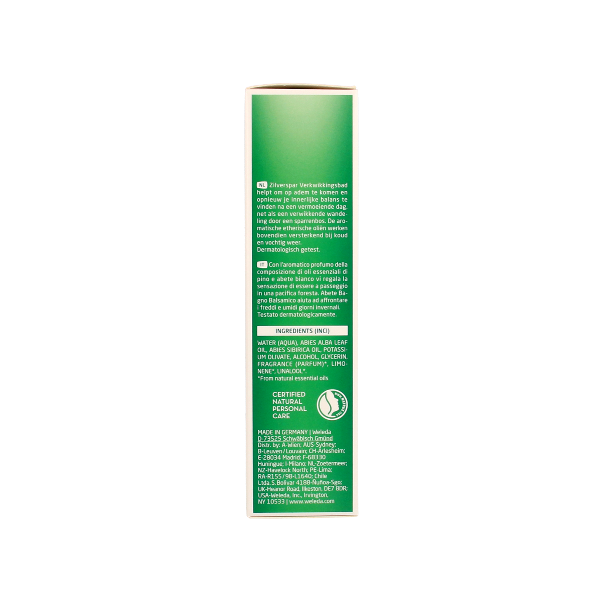 Weleda Zilverspar bad verkwikkend 200.00 Milliliter