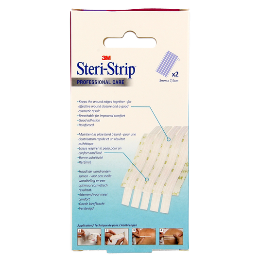 3M Steristrips 3mm x 75mm 2x5 strips 2.00 Stuks