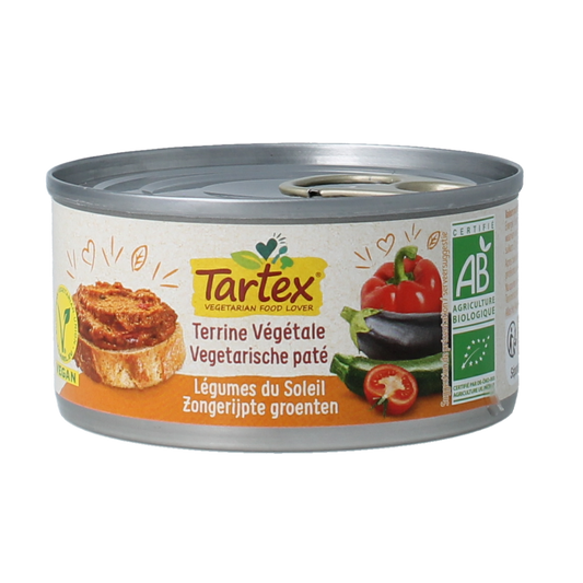 Tartex Pate zongerijpte groente bio 125.00 Gram