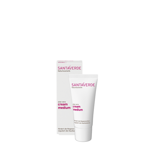 Santaverde Aloe Vera dag en nachtcrème voor gezichtsverzorging, 30 ml, rijke aloe vera formule in een pot