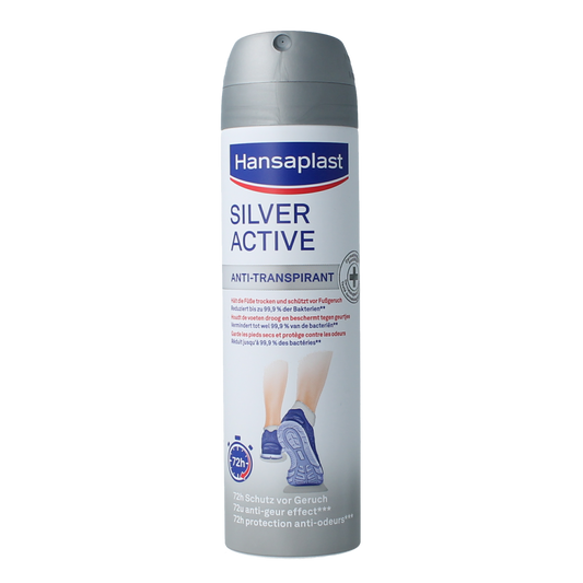 Hansaplast Silver active voet deodorant 150.00 Milliliter