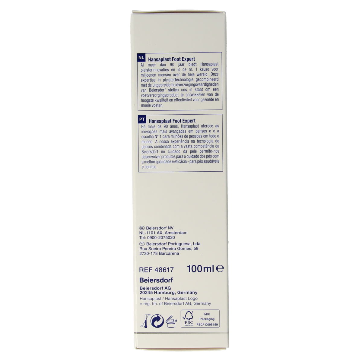 Hansaplast Voetcreme herstellend 100.00 Milliliter