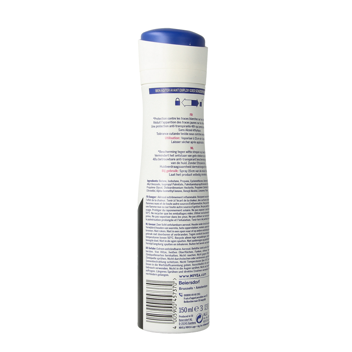 Nivea Deodorant invisible black & white spray original 150.00 Milliliter