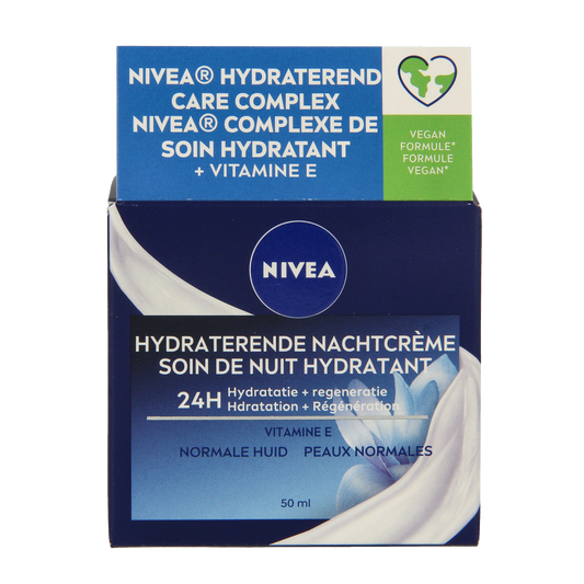 Nivea Essentials nachtcreme voor normale en gemengde huid, 50 ml, gezichtsverzorging met zachte textuur in pot
