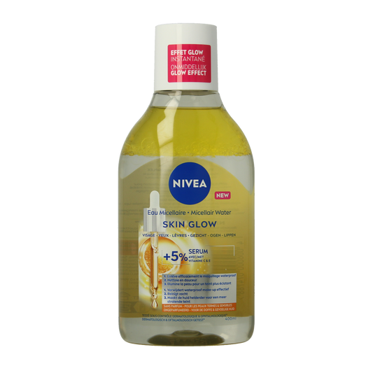 Nivea Micellair Water regenerating facial cleanser bottle, 400 ml, for gentle skin cleansing and hydration.