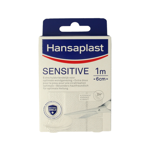 Hansaplast Sensitive 1m x 6cm 1.00 Stuks