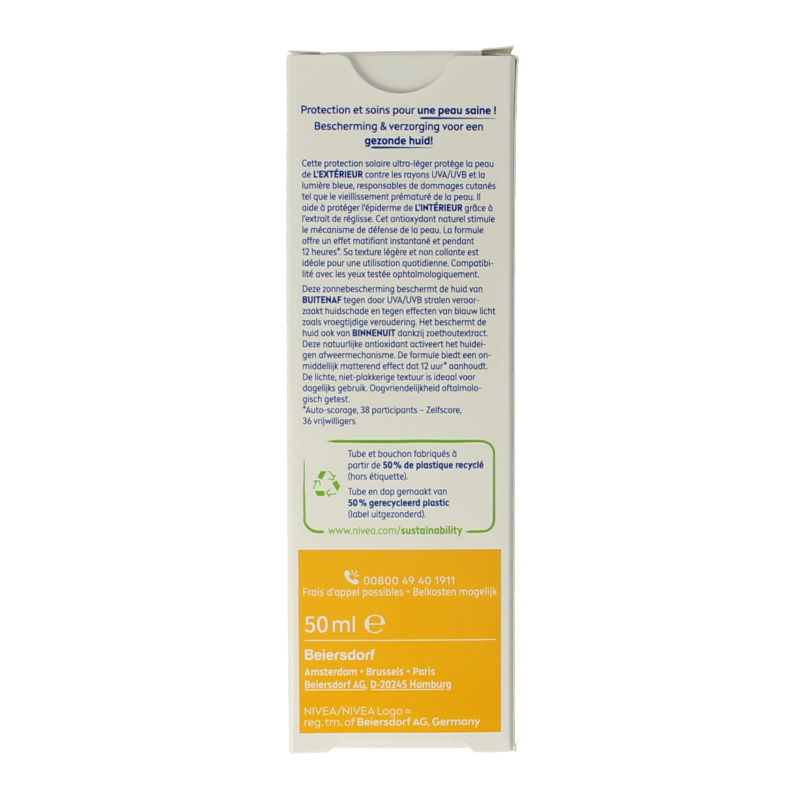 Nivea Sun uv face shine control SPF50 50 Milliliter