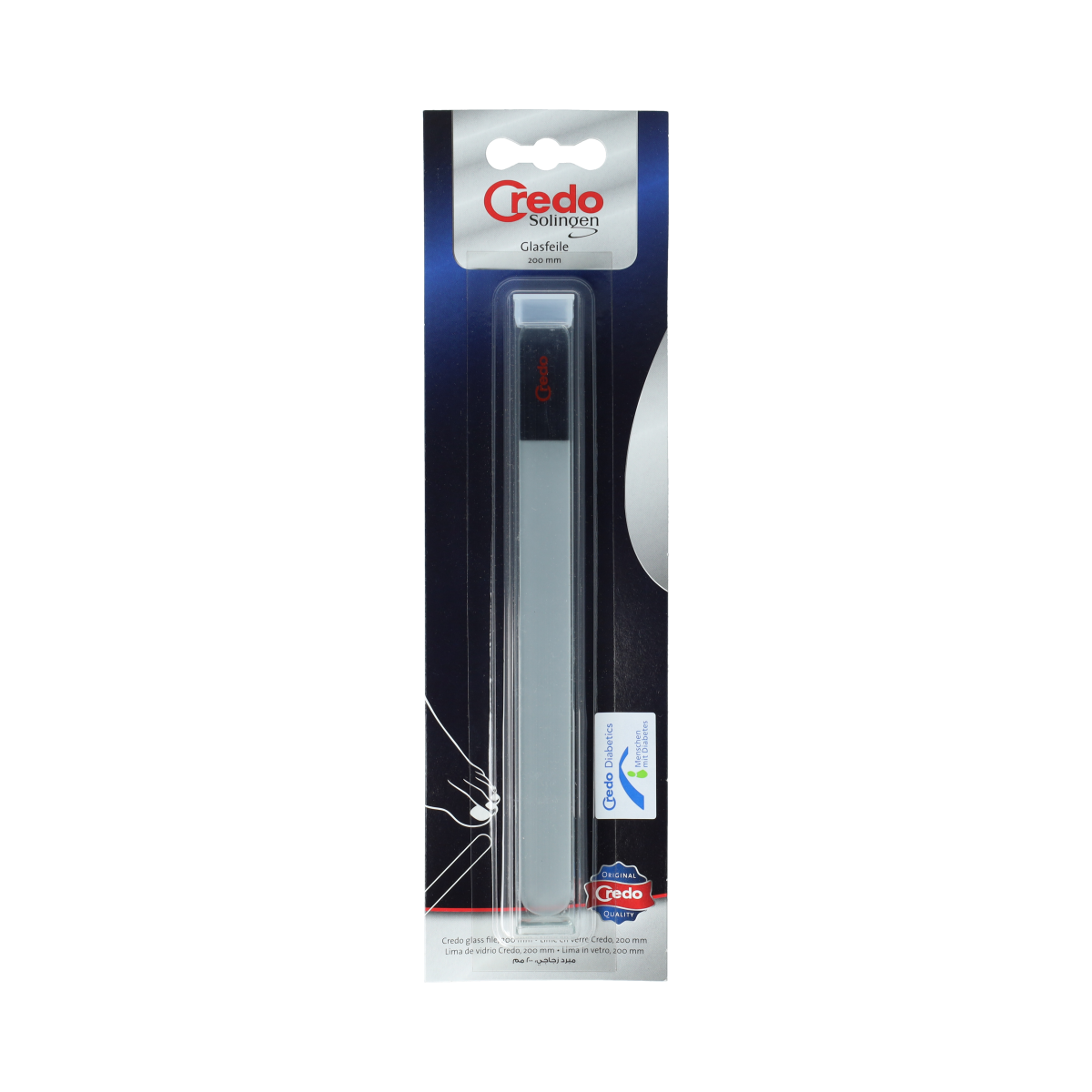 Credo Glasvijl pedicure 200mm 1.00 Stuks