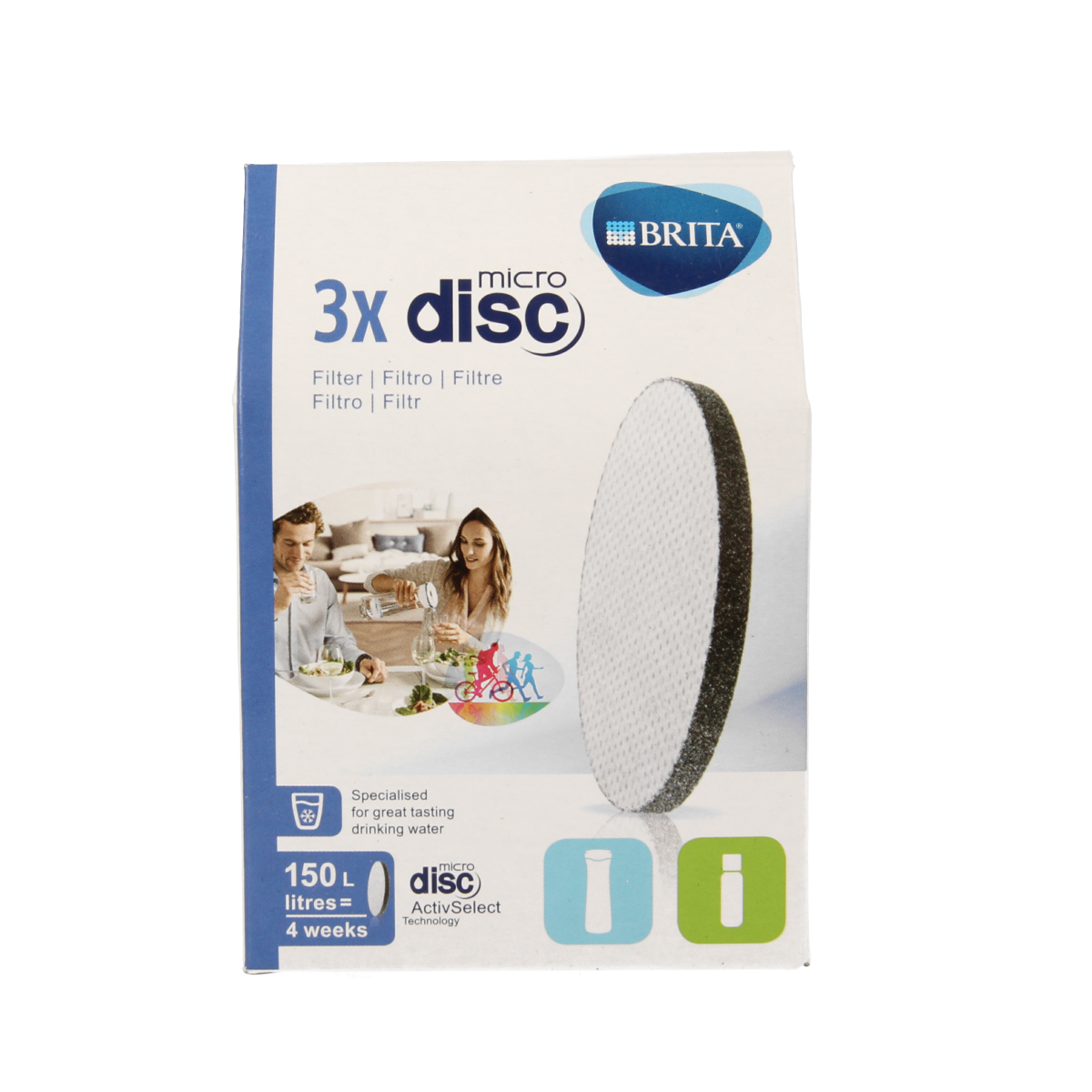 Brita BRITA waterfilterpatroon MicroDisc 3-Pack 3.00 Stuks