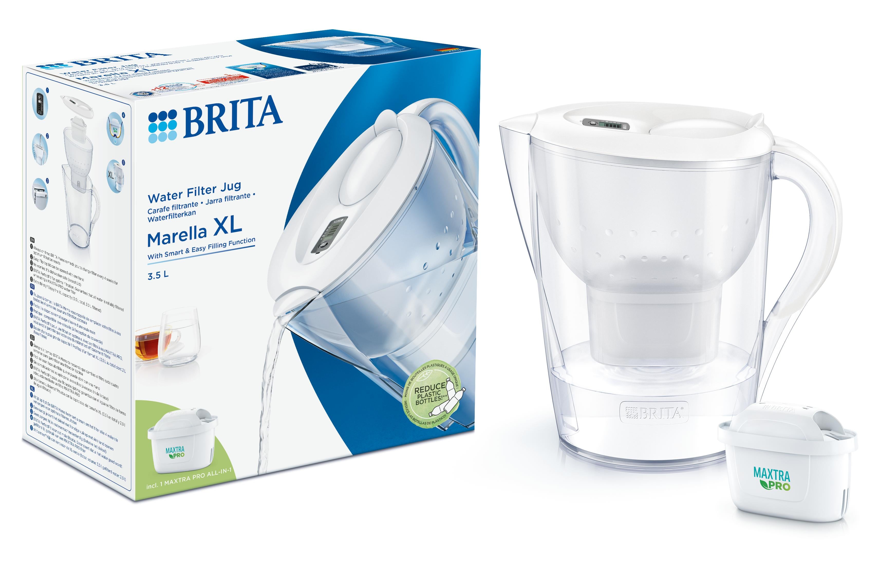 Brita BRITA waterfilterkan Marella XL white 1.00 Stuks