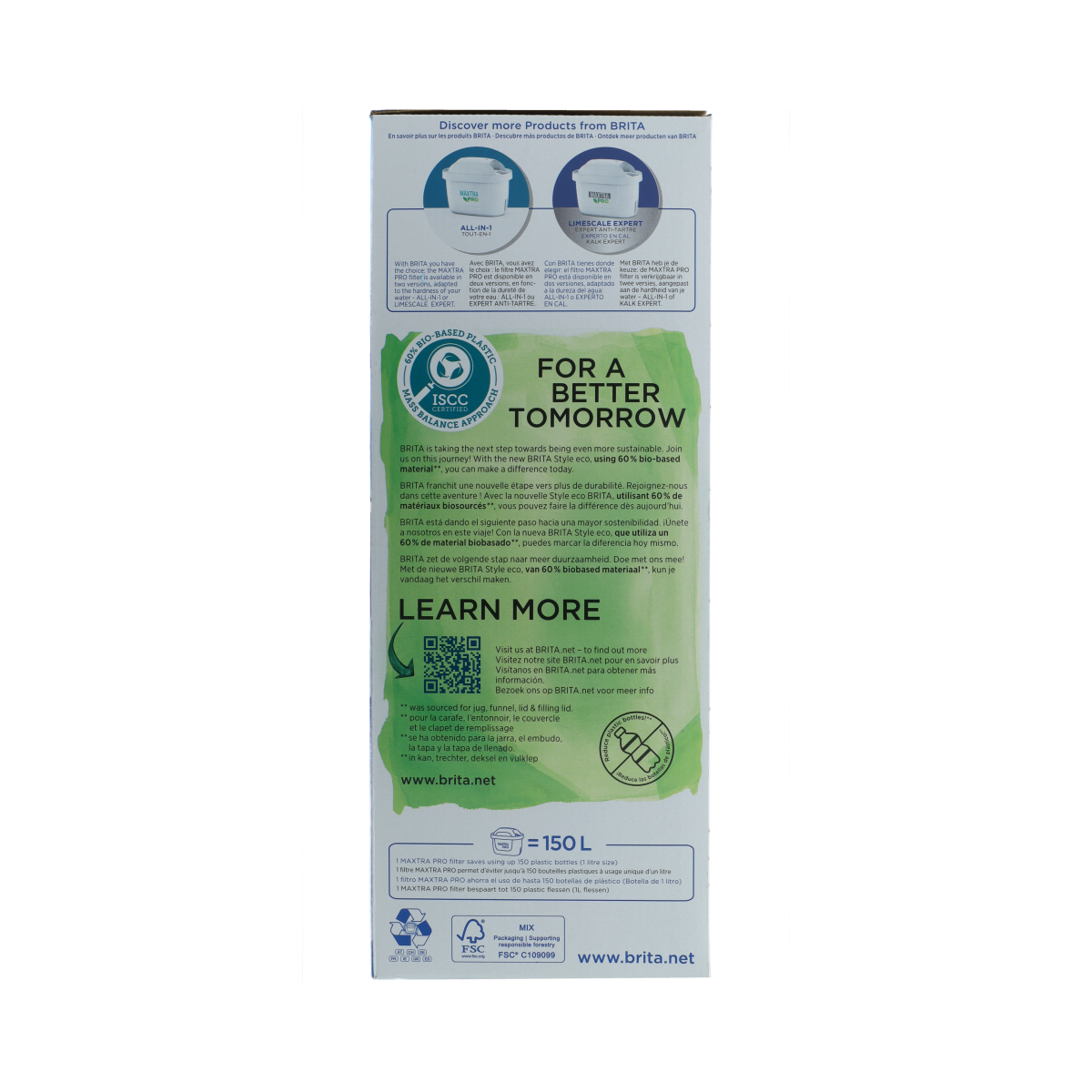 Brita Waterfilterkan eco powder blue 1.00 Stuks