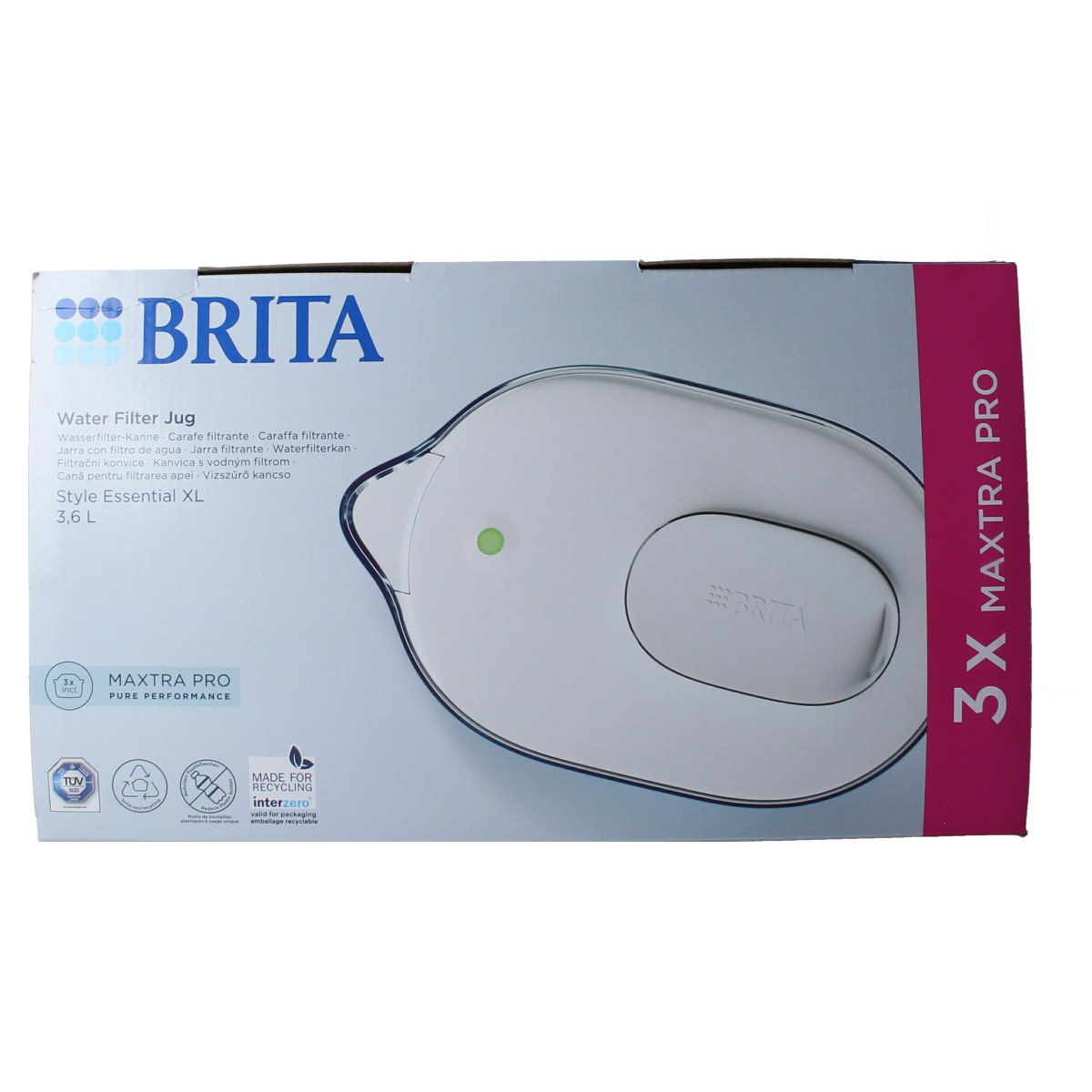 Brita Style essential XL wit+3 maxtra pro pure perf 1.00 Set