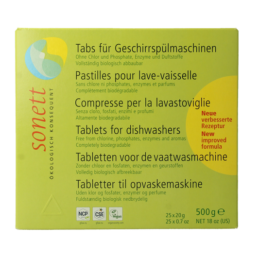 Sonett Vaatwasmachine tablet 25.00 Stuks