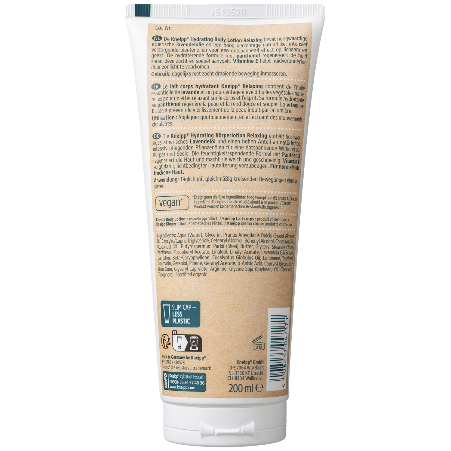 Kneipp Relaxing hydrating bodylotion lavendel 200.00 Milliliter