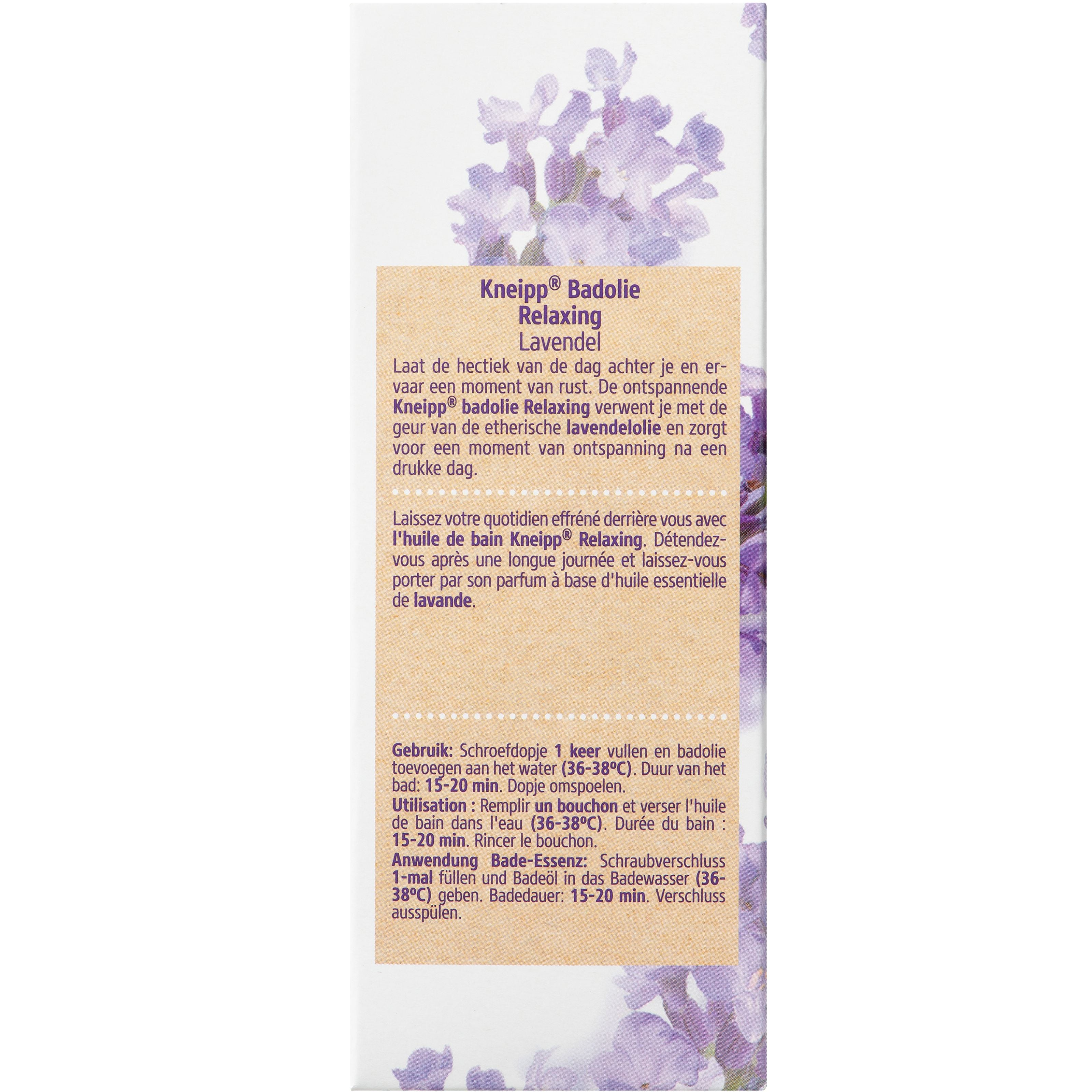 Kneipp Relaxing badolie lavendel 100 Milliliter
