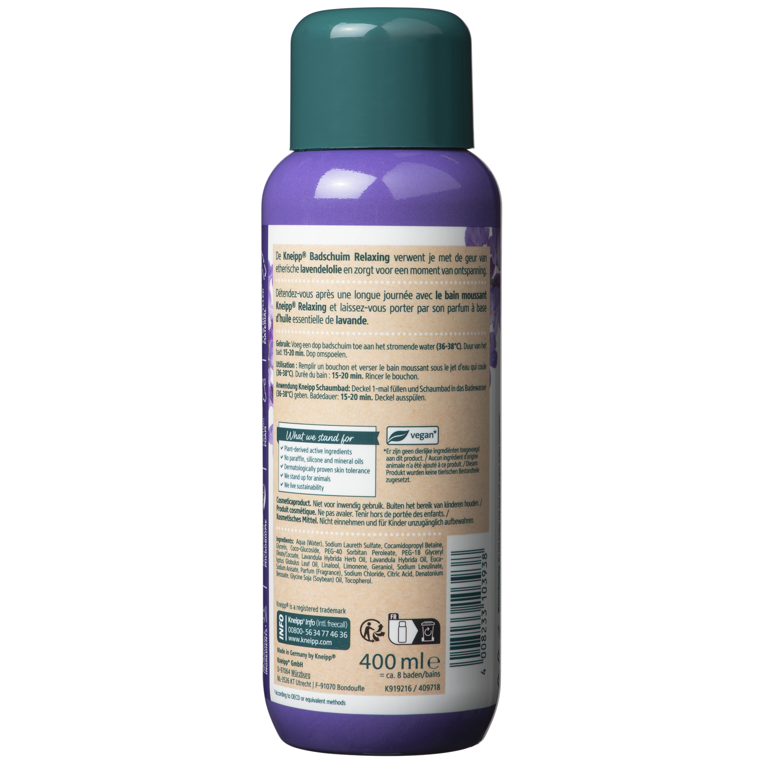 Kneipp Badschuim Relaxing 400.00 Milliliter