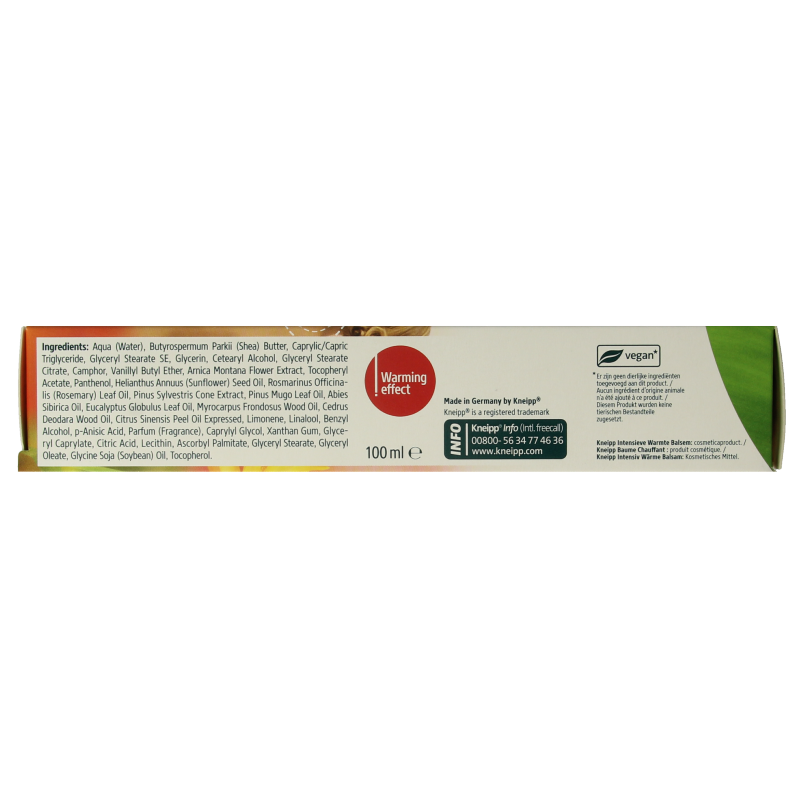 Kneipp Arnica intensive warming balm 100 Milliliter