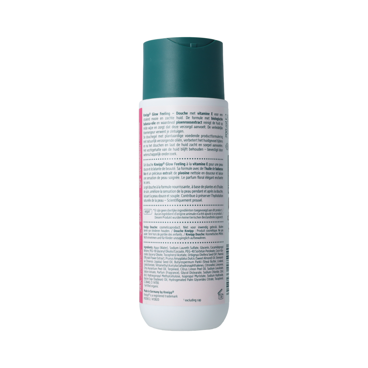Kneipp Douchegel Glow Feeling 200 ml, gouden tube voor een verzorgende doucheervaring