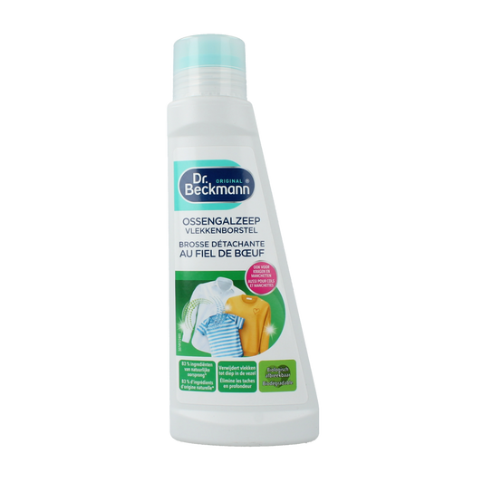 Dr. Beckmann Prewash liquid stain remover in 250ml bottle, effective for pre-treating laundry stains.